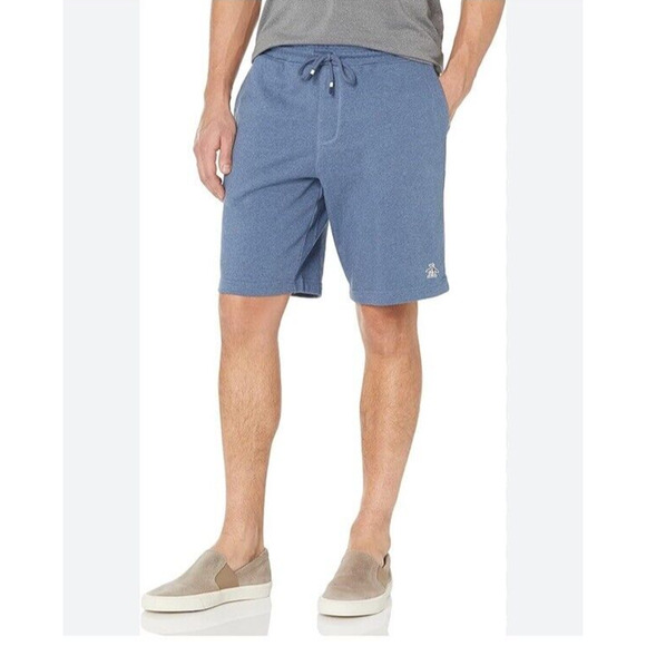 Original Penguin Shorts Men's Small Blue 9" Core Fleece Athleisure Cotton Blend - Picture 1 of 8